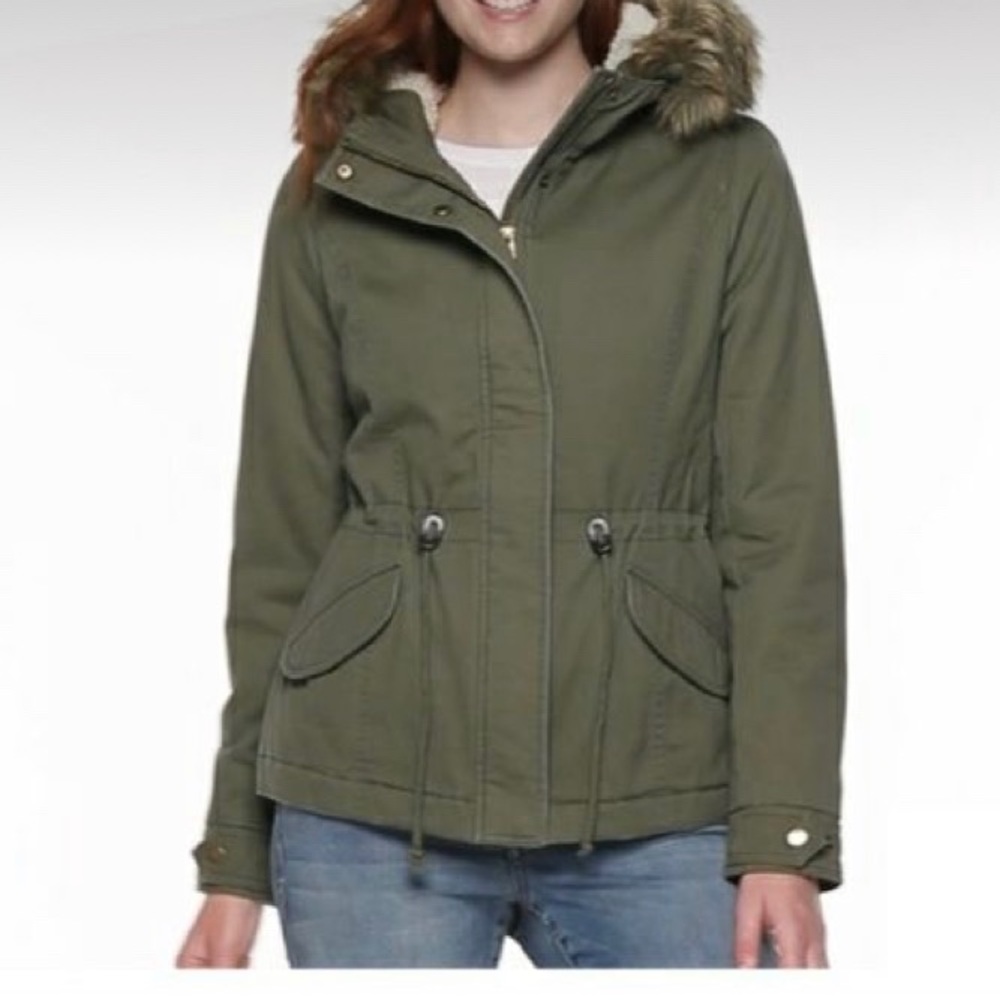 Sebby Winter Coat, Green Size XS.